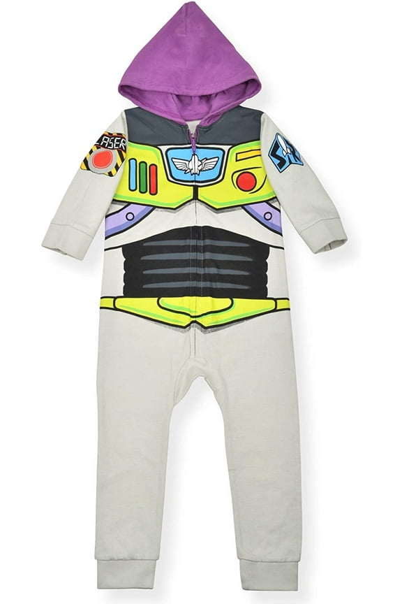 Toy Story Buzz Lightyear Boys Single Roleplay Coverall Romper with Hood, Toddler