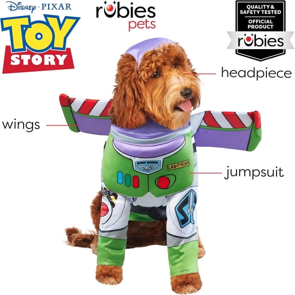 Toy Story: Buzz Lightyear Pet Costume for Dogs or Cats by Rubies,