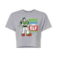 thumbnail image 1 of Toy Story - Buzz Lightyear To Elf Command - Juniors Cropped Cotton Blend T-Shirt, 1 of 5