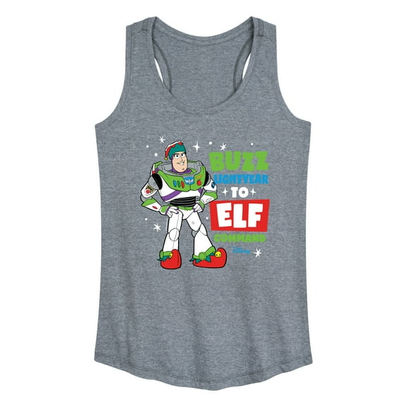 Toy Story - Buzz Lightyear To Elf Command - Women's Racerback Tank Top