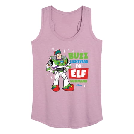 Toy Story - Buzz Lightyear To Elf Command - Women's Racerback Tank Top