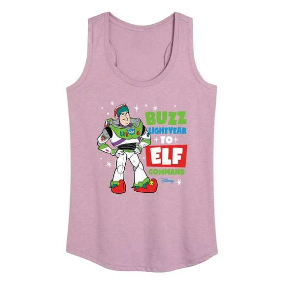 Toy Story - Buzz Lightyear To Elf Command - Women's Racerback Tank Top