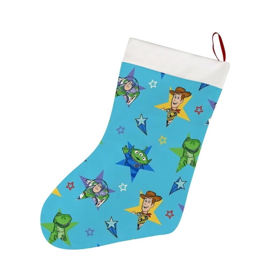 Toy Story Buzz Lightyear Woody Christmas Stockings Xmas Fireplace Hanging Stockings,Toy Story Buzz Lightyear Woody Stocking for Home Christmas Decorations Party Favor Supplies,16.5 inch