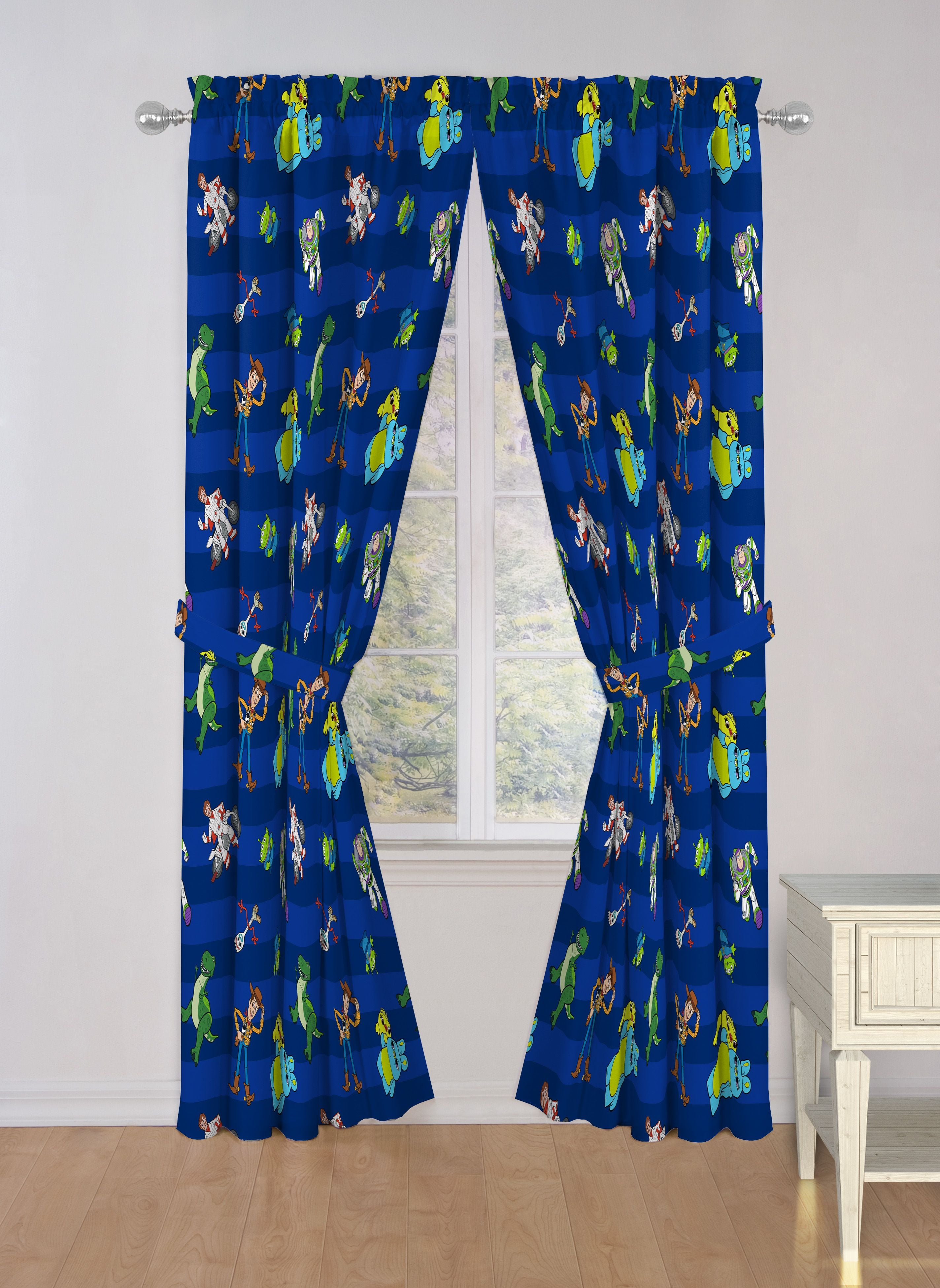 Toy Story Buzz & Woody 84" Drapes, 100% Microfiber, Blue