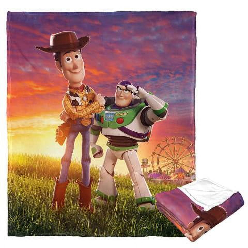Toy Story Colorblock Blanket 62×90 Polyester Silk Touch Mulitcolor Disney