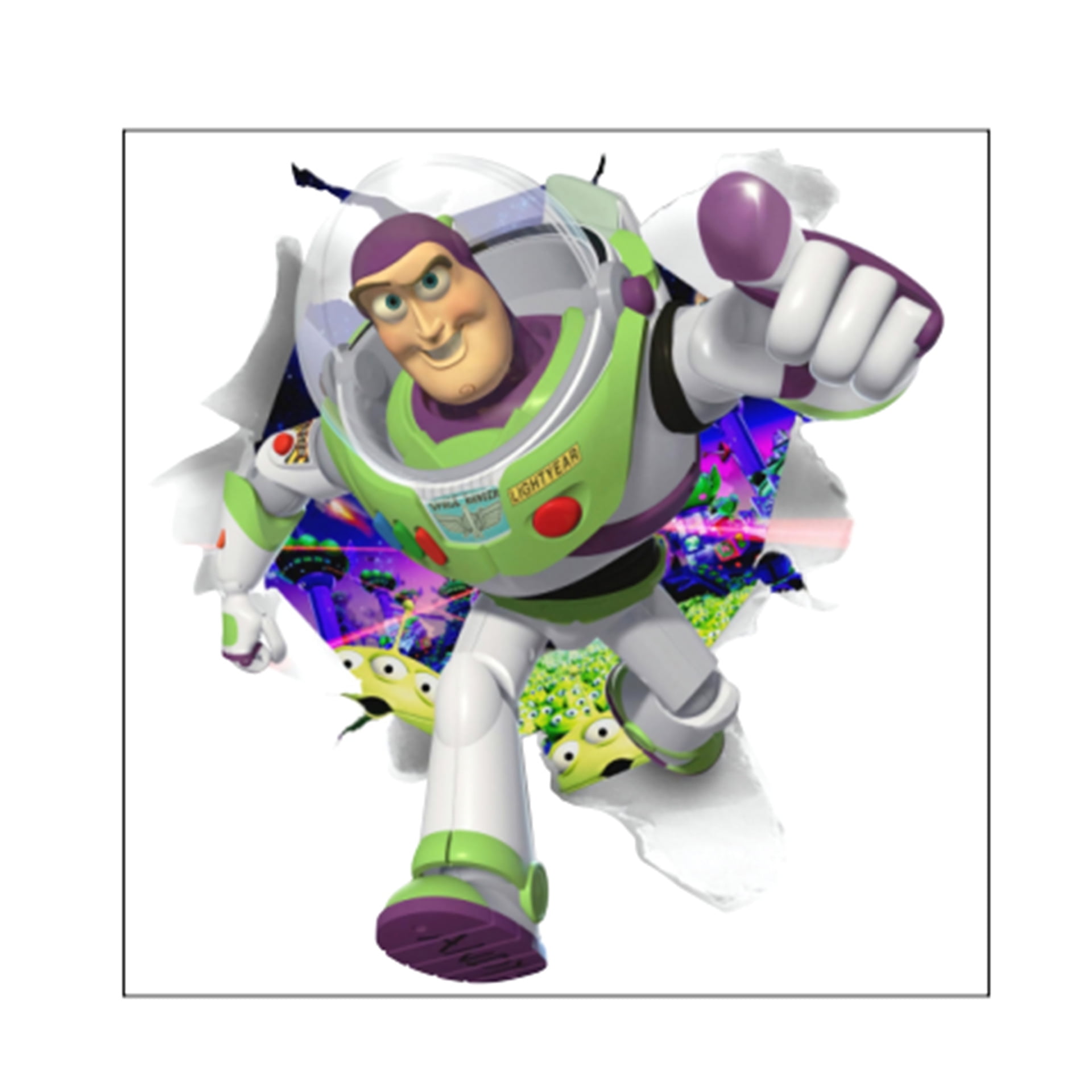 Toy Story Cartoon Theme Buzz Lightyear 3D Wall Decals,BedroomLiving Roomand Study Wall Background Decoration Stickers for Kids.