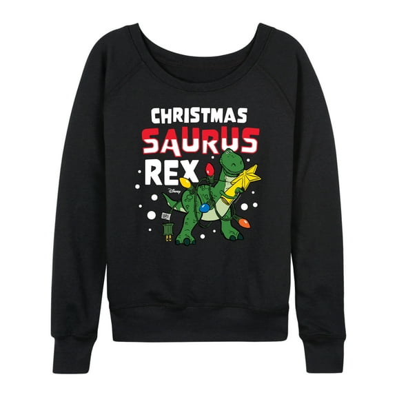 Toy Story - Christmas Saurus Rex - Women's Lightweight French Terry Long Sleeve Shirt