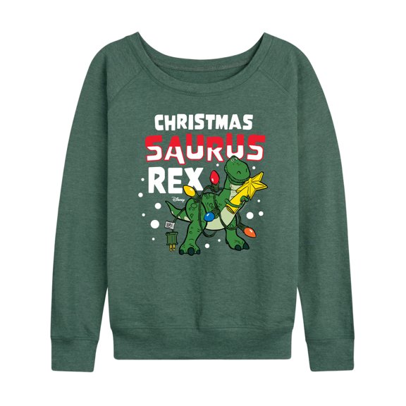 Toy Story - Christmas Saurus Rex - Women's Lightweight French Terry Long Sleeve Shirt