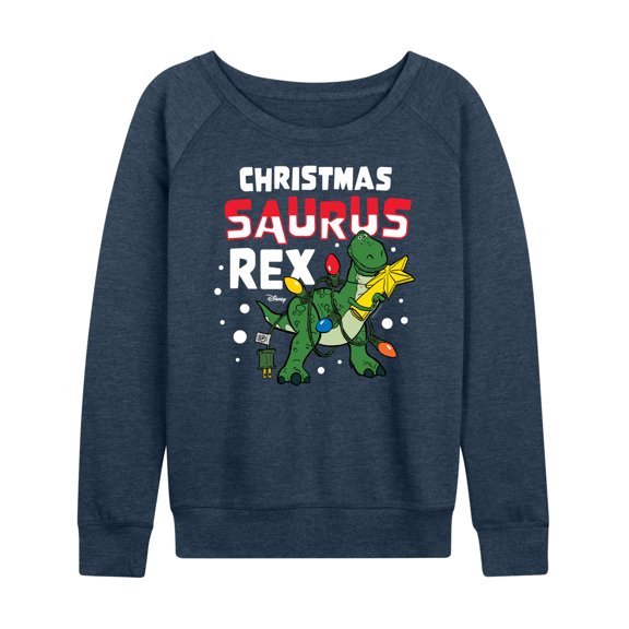 Toy Story - Christmas Saurus Rex - Women's Lightweight French Terry Long Sleeve Shirt