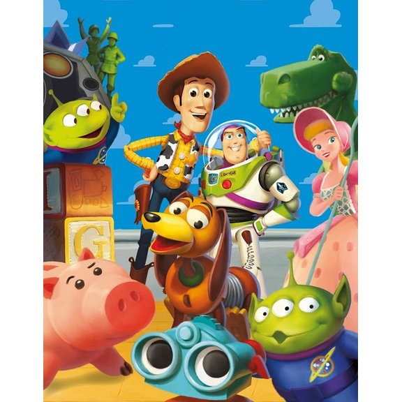 Toy Story Diamond Painting Kits for Adults,5D Full Round Diamond Diamond Art Kit, Dots Diamond Painting for Beginners, DIY Beads for Home Wall Decor, 12x16inch