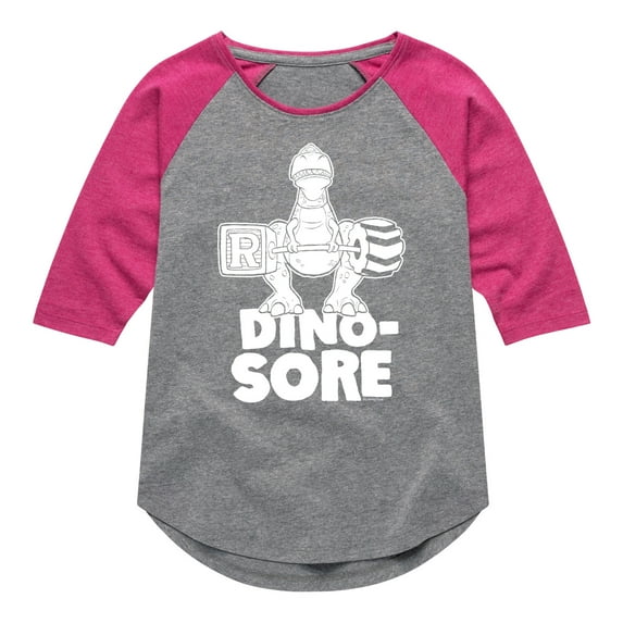 Toy Story - Dino - Toddler And Youth Girls Raglan Graphic T-Shirt