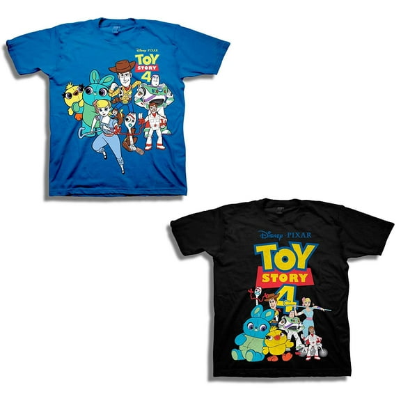 Toy Story Disney's Pixar Shirt - 2 Pack of Toy Story Tees -Buzz Lightyear,Sheriff Woody 7 Royal/Black