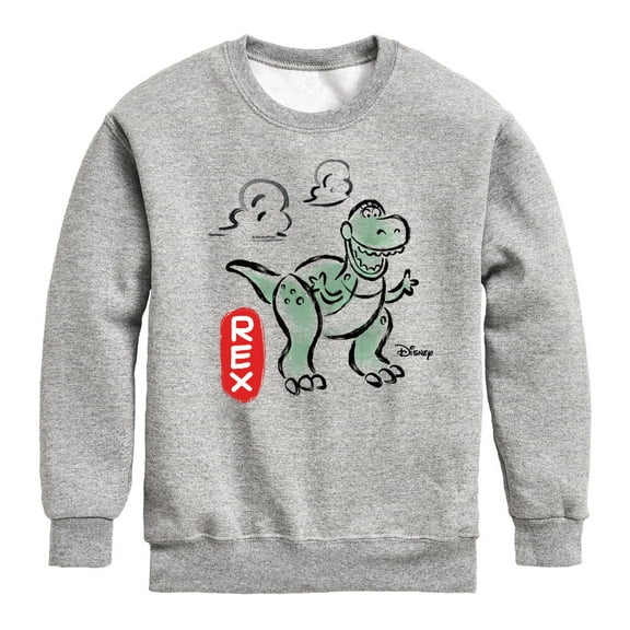 Toy Story - Doodle Rex Graphic - Toddler & Youth Crewneck Fleece Sweatshirt
