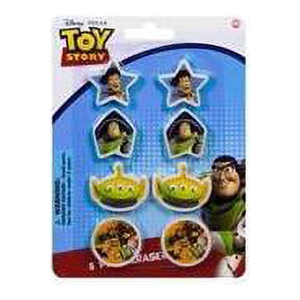 Toy Story Erasers Set of 8 Toy Story Erasers with 4 different Designs