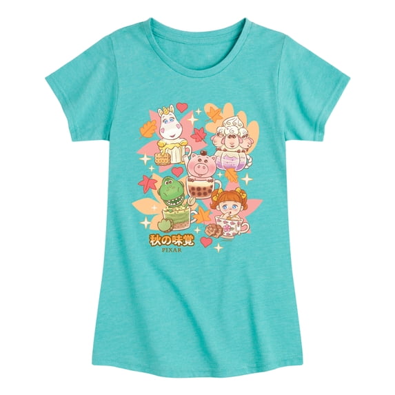 Toy Story - Fall Drink Grid - Youth Girls Fitted Short Sleeve T-Shirt