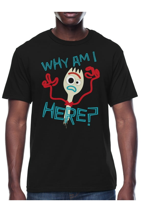Toy Story Forky Disney Men's & Big Men's Graphic Tee Shirt, Sizes S-3XL, Toy Story Mens T-Shirts