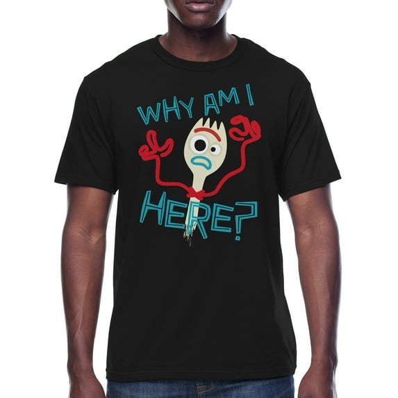 Toy Story Forky Disney Men's & Big Men's Graphic Tee Shirt, Sizes S-3XL, Toy Story Mens T-Shirts