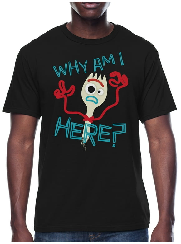 Toy Story Forky Disney Men's & Big Men's Graphic Tee Shirt, Sizes S-3XL, Toy Story Mens T-Shirts