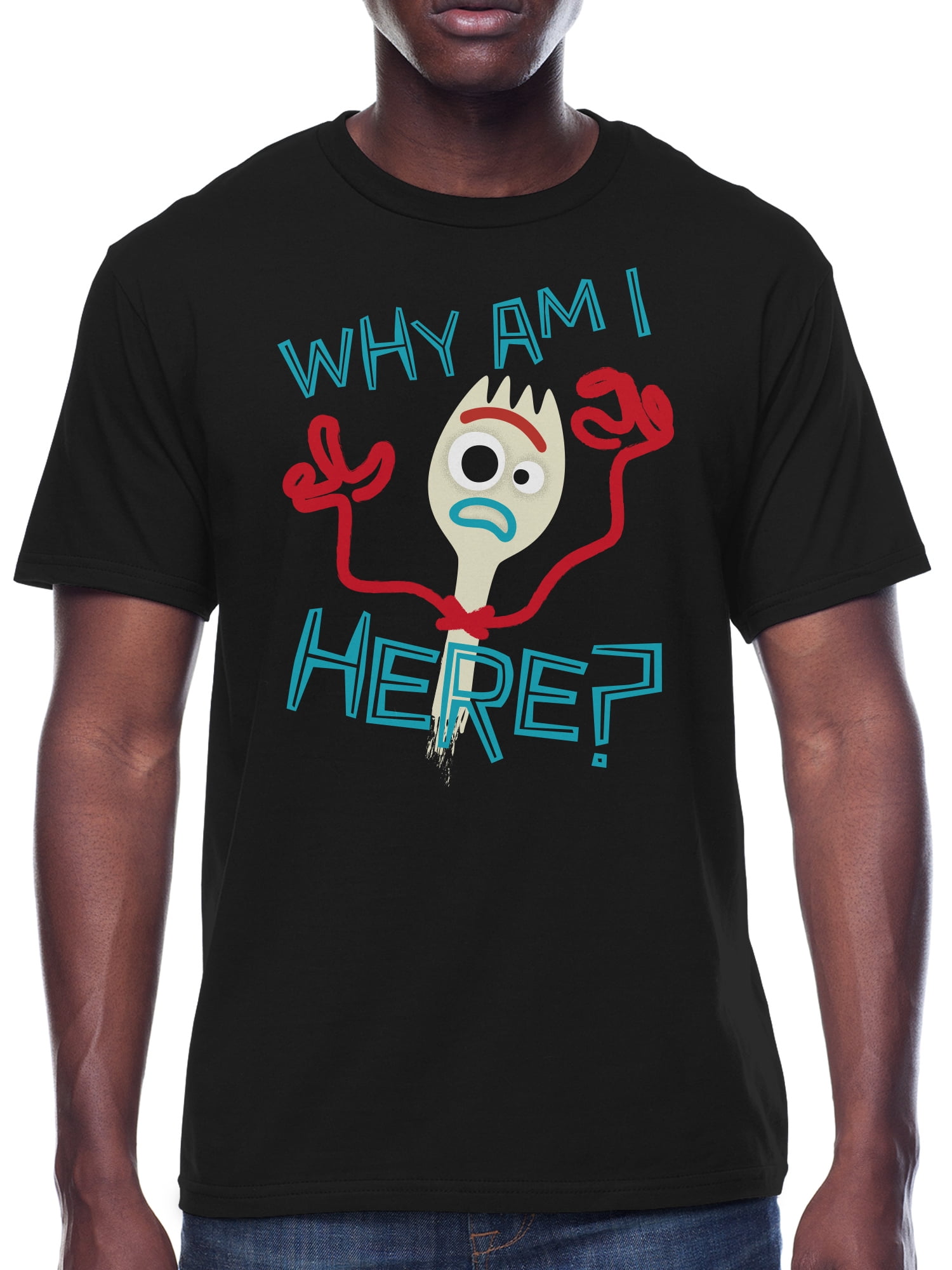 Toy Story Forky Disney Men's & Big Men's Graphic Tee Shirt, Sizes S-3XL, Toy Story Mens T-Shirts