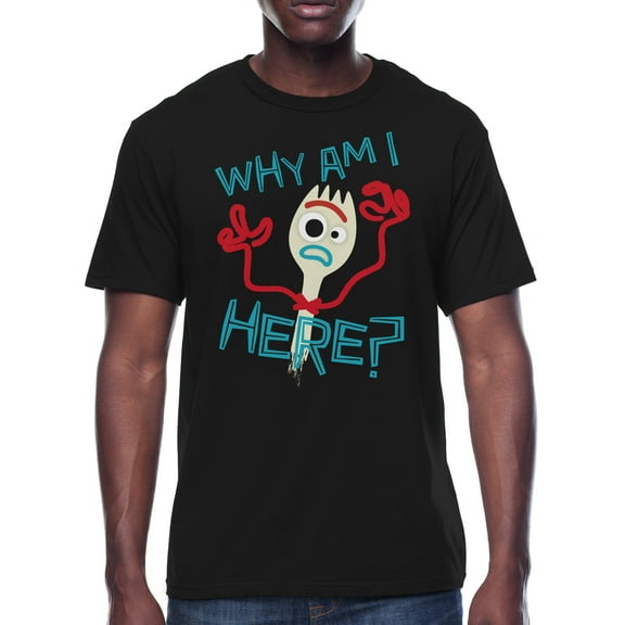 Toy Story Forky Disney Men's & Big Men's Graphic Tee Shirt, Sizes S-3XL, Toy Story Mens T-Shirts