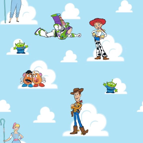 Toy Story Friends Sketch Cotton Fabric (1 Yard)
