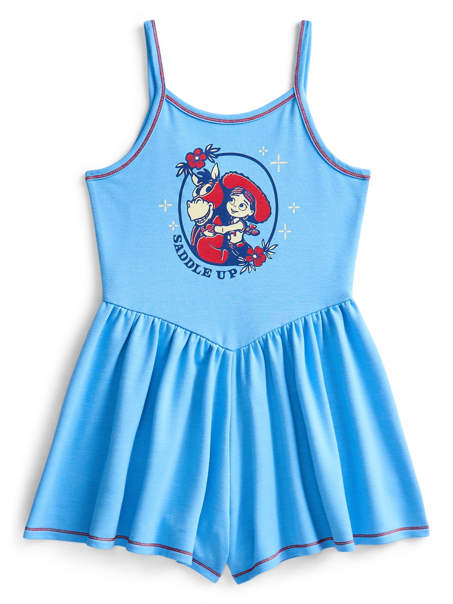 Toy Story Girls Sleeveless Graphic Romper, Sizes 4-12