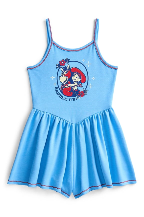 Toy Story Girls Sleeveless Graphic Romper, Sizes 4-12