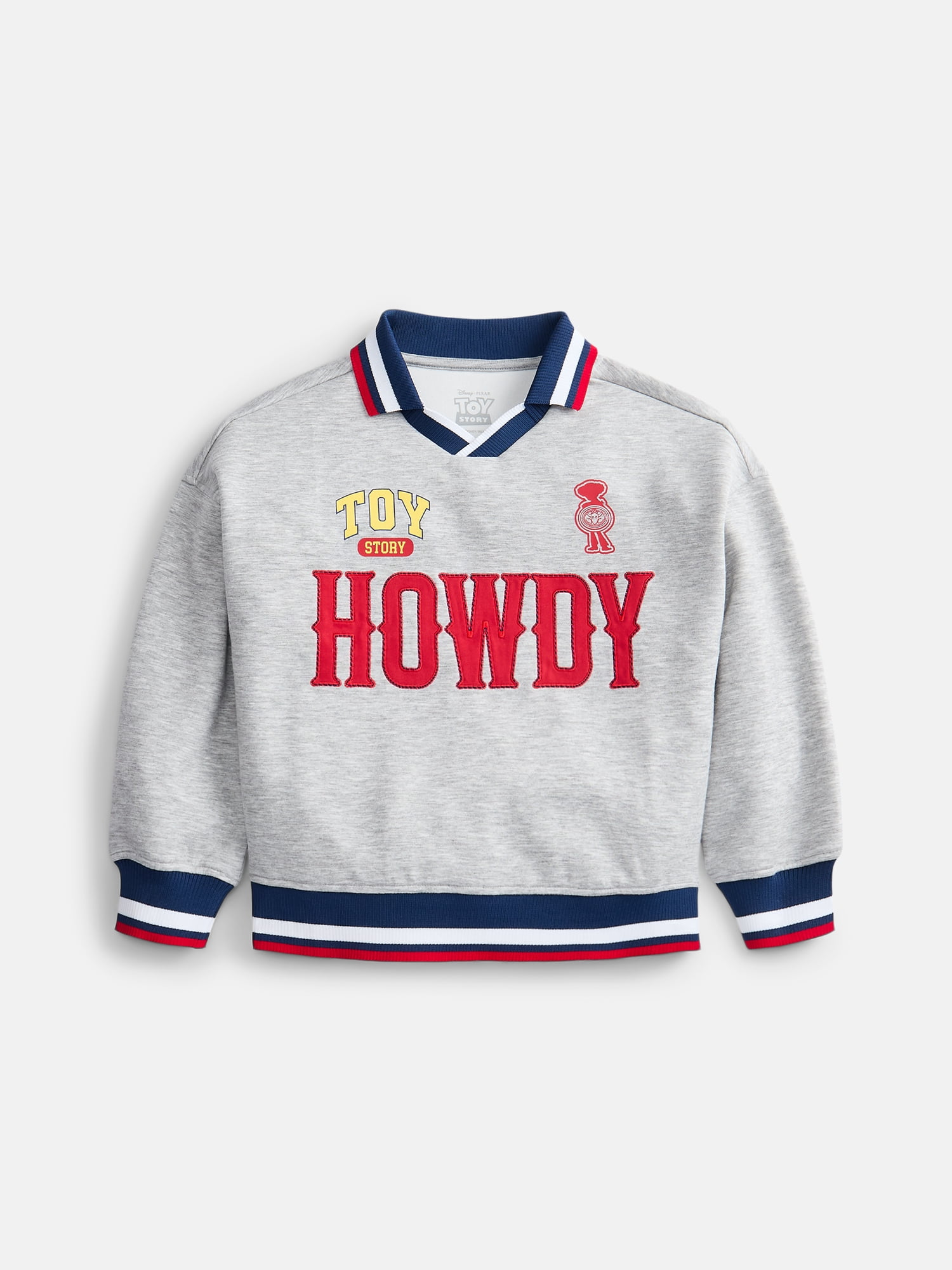 Toy Story Girls' Collared Graphic Sweatshirt with Long Sleeves, Sizes 4-12