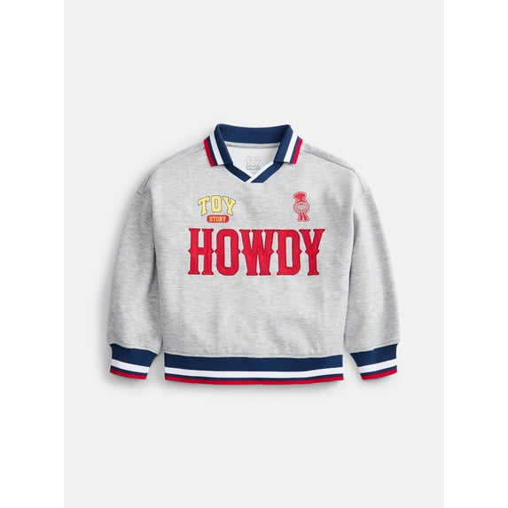 Toy Story Girls' Collared Graphic Sweatshirt with Long Sleeves, Sizes 4-12