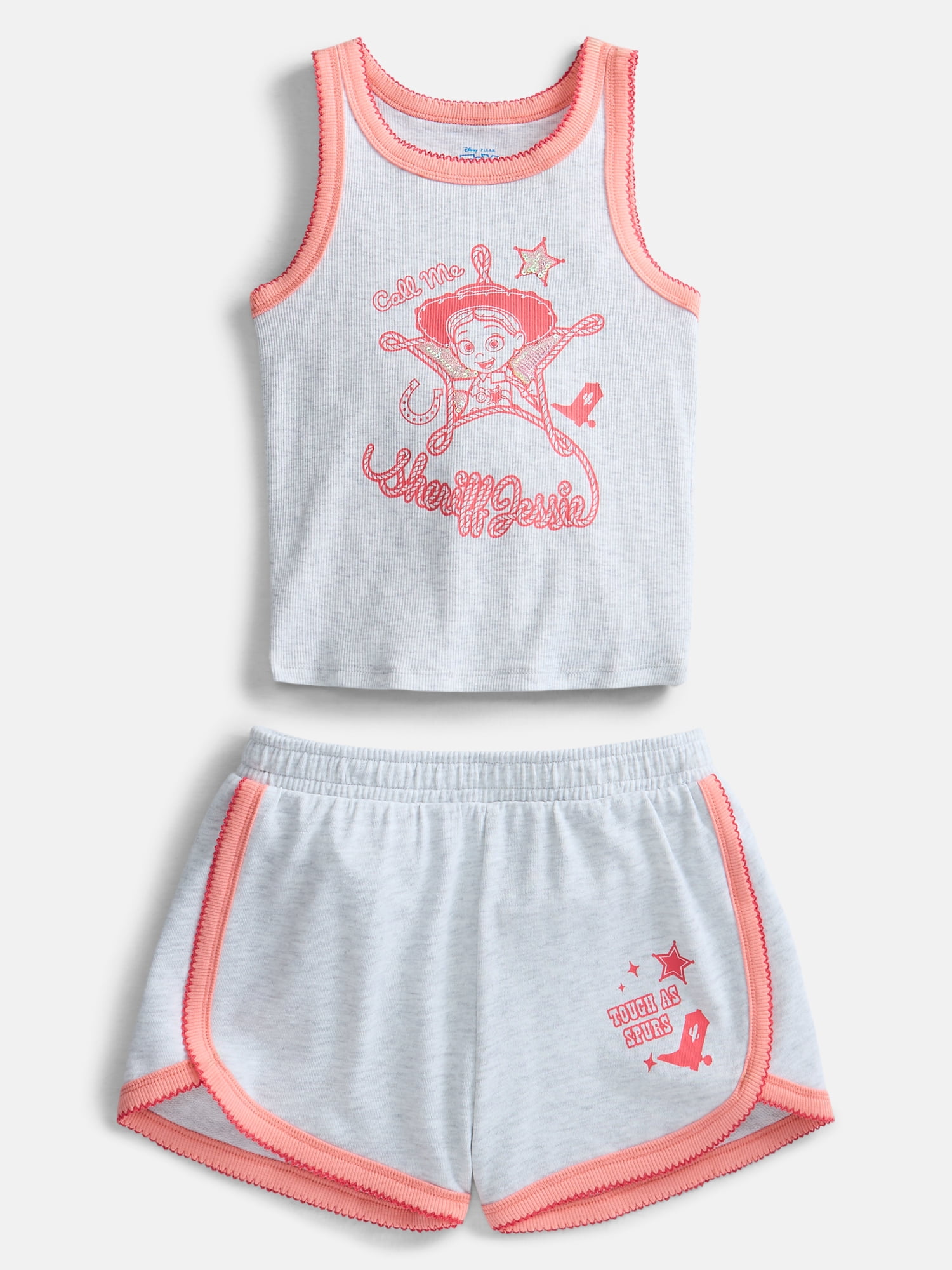 Toy Story Girls Graphic Tank Top and Matching Shorts Set, 2-Piece