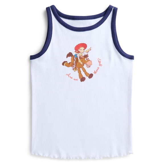 Toy Story, Girls' Ringer Graphic Tank Top, Are We Ready Yet, Sizes 4-16