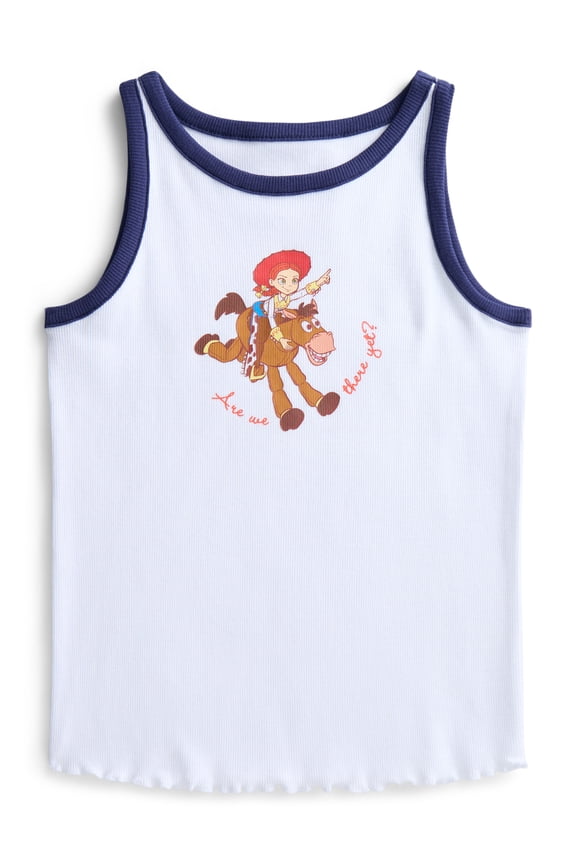 Toy Story Girls Are We There Yet Ringer Graphic Tank Top, Sizes 4-16
