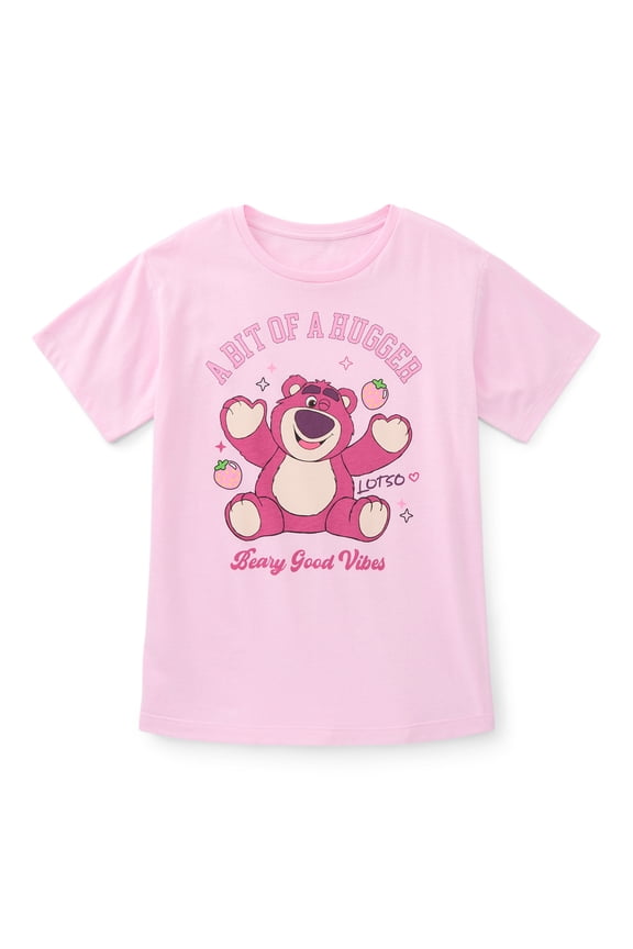 Toy Story Girls Lots O Bear Short Sleeve Graphic T-Shirt, Sizes 4-16