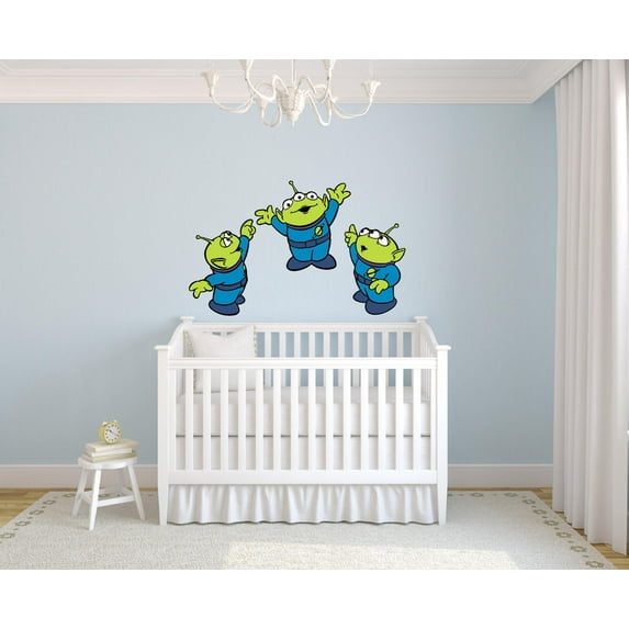 Toy Story Green Aliens Cartoon Colorful Decors Wall Sticker Art Design Decal for Girls Boys Kids Room Bedroom Nursery Kindergarten House Fun Home Decor Stickers Wall Art Vinyl Decoration (20x40 inch)