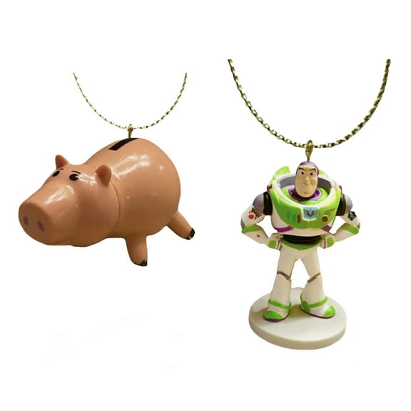 Toy Story Hamm Pig & Buzz Lightyear Pvc Figure Ornament Figurine New Ham Charm