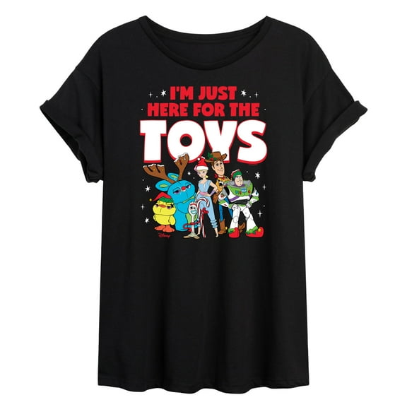 Toy Story - Here For The Toys - Juniors Ideal Flowy Muscle T-Shirt