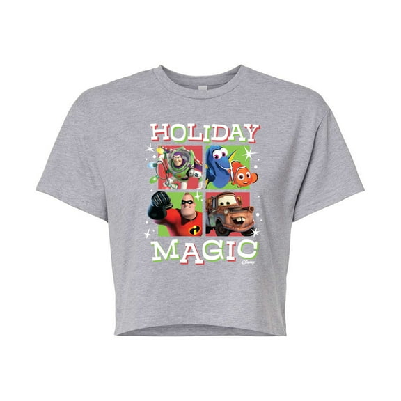 Toy Story - Holiday Magic - Juniors Cropped Cotton Blend T-Shirt