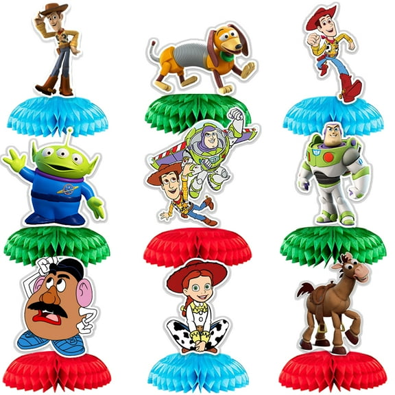 Toy Story Honeycomb Centerpieces Table Toppers Decorations for Birthday Party Decor Supplies Photo Props