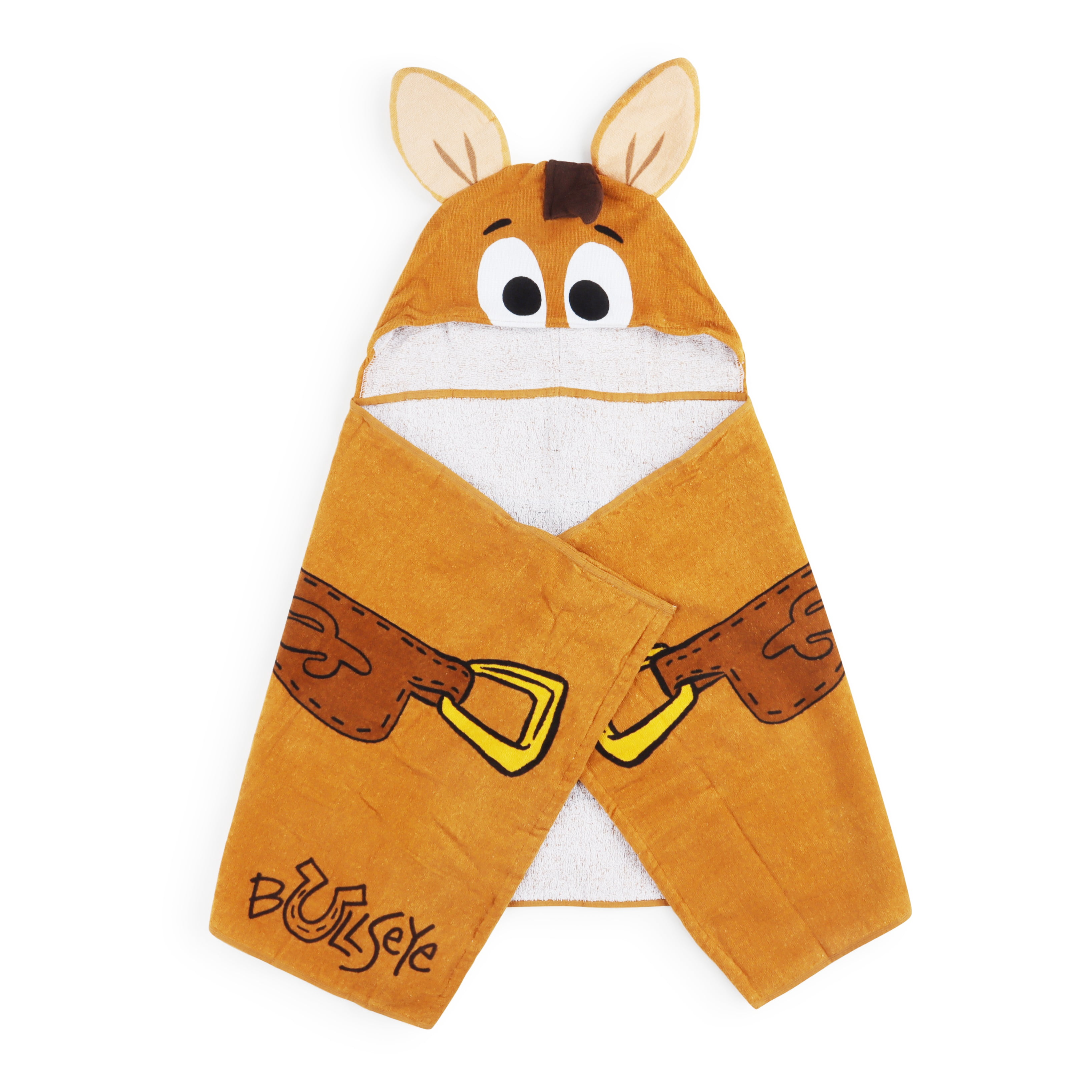Disney Toy Story Bullseye Kids Hooded Towel, Cotton, Brown, 22" x 51"