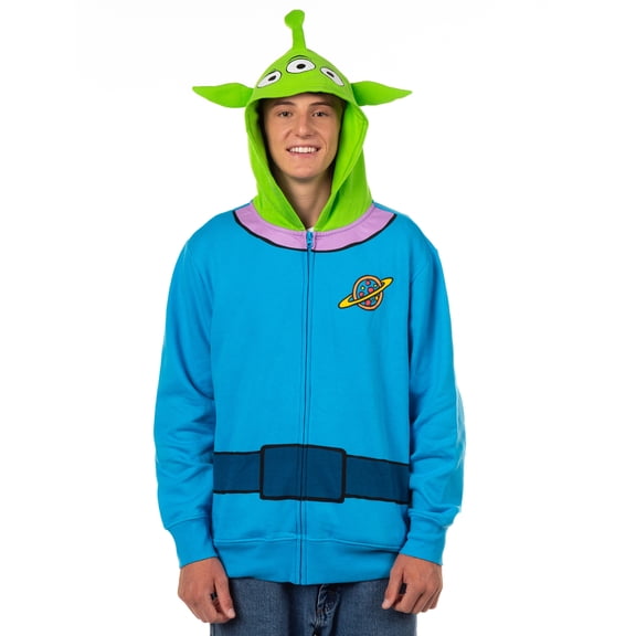 Disney Toy Story Hoodie Men's Pizza Planet Alien Costume Zip Up Hooded Sweatshirt