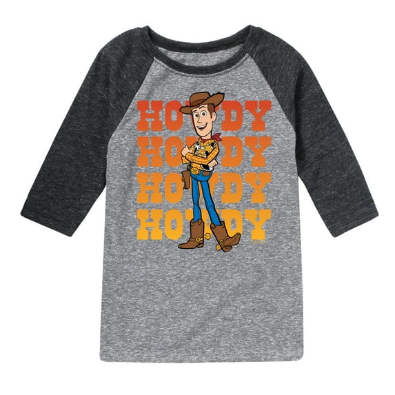 Toy Story - Howdy Woody Art - Toddler And Youth Raglan Graphic T-Shirt