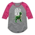 thumbnail image 1 of Toy Story - I'm A Nervous Rex  - Toddler And Youth Girls Raglan Graphic T-Shirt, 1 of 5