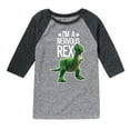 thumbnail image 1 of Toy Story - I'm A Nervous Rex - Toddler And Youth Raglan Graphic T-Shirt, 1 of 4