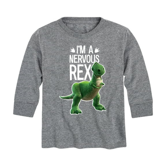 Toy Story - I'm Nervous Rex - Toddler And Youth Long Sleeve Graphic T-Shirt