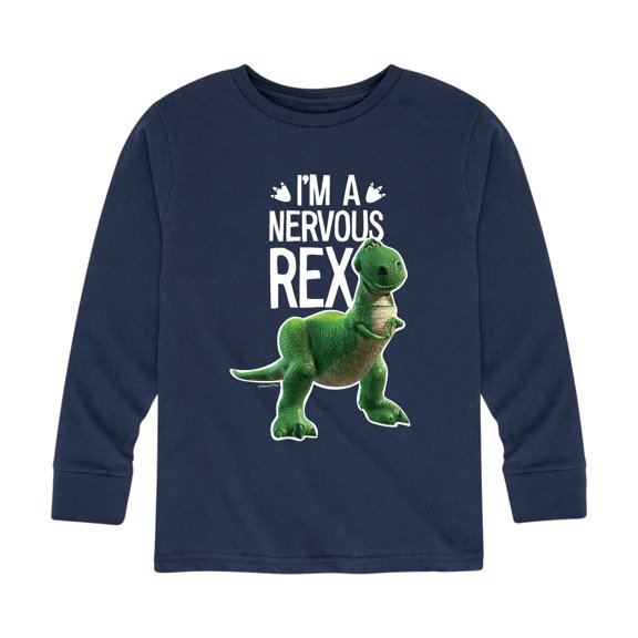 Toy Story - I'm Nervous Rex - Toddler And Youth Long Sleeve Graphic T-Shirt