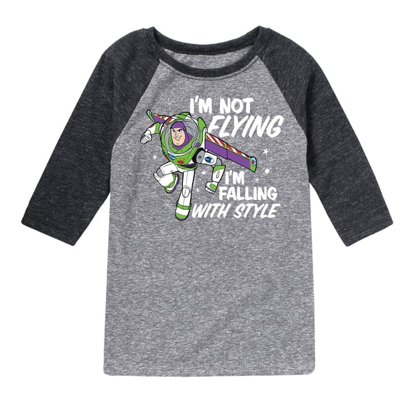 Toy Story - I'm Not Flying - Toddler And Youth Raglan Graphic T-Shirt