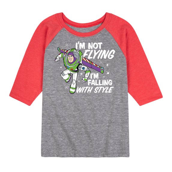 Toy Story - I'm Not Flying - Toddler And Youth Raglan Graphic T-Shirt