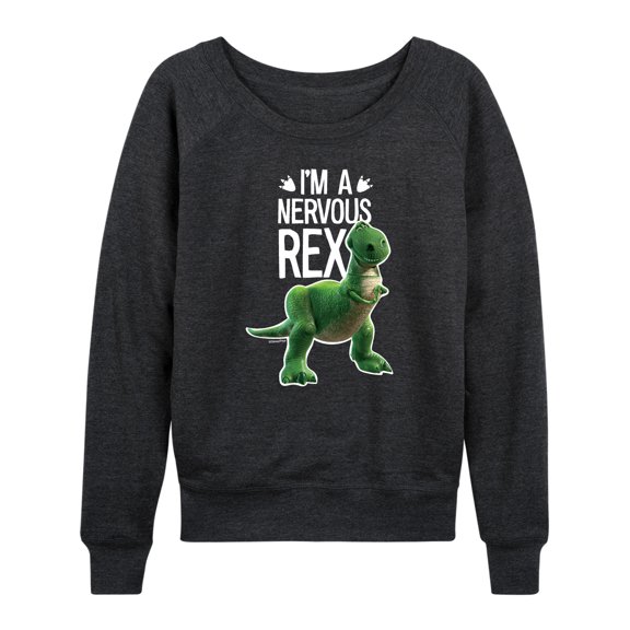 Toy Story - I'm a Nervous Rex - Women's Lightweight French Terry Long Sleeve Shirt