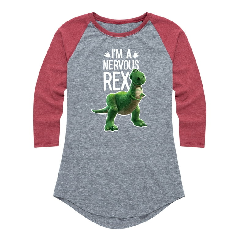 Toy Story - I'm a Nervous Rex - Women's Raglan Graphic T-Shirt