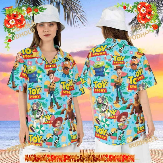 Toy Story Ice Cream Hawaiian Shirt, Pixar Summer Vacation Hawaii Shirt